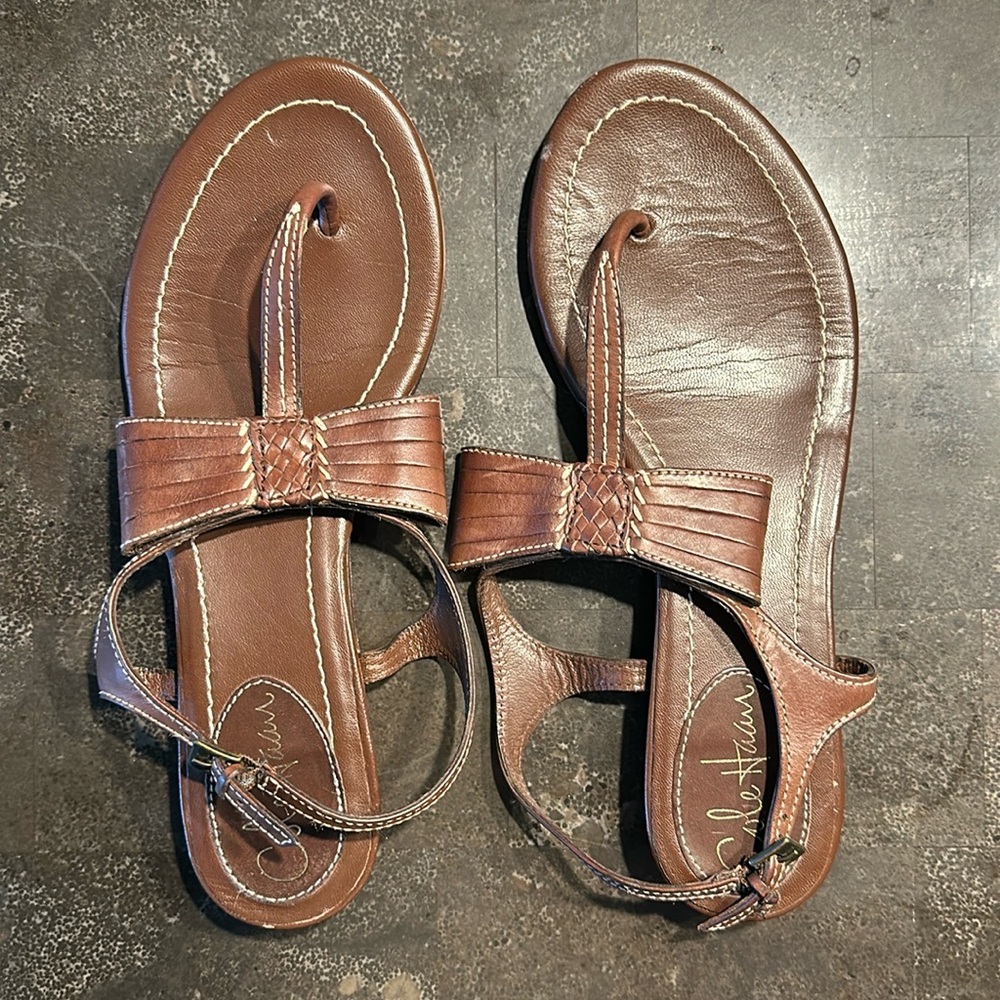 Dark Brown Leather Sandals